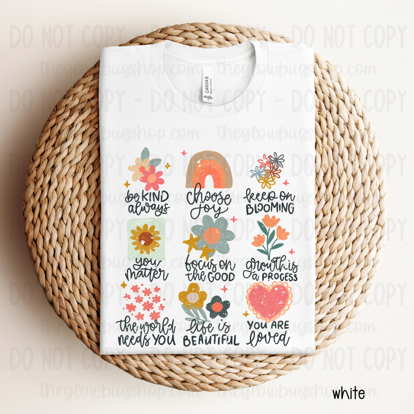 Positive Doodle Floral 2 (distressed)