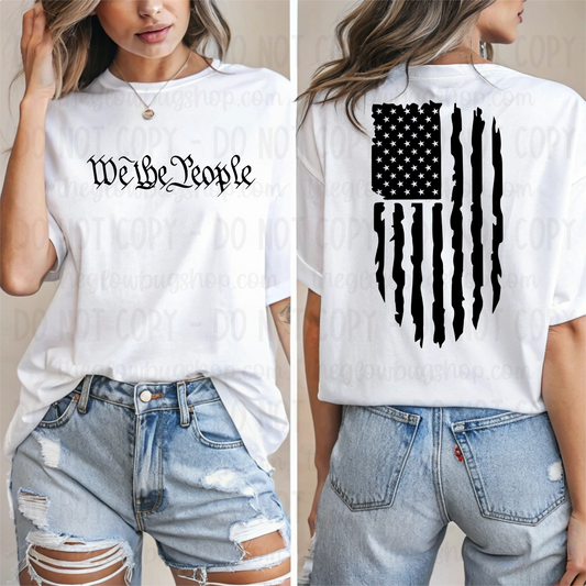 We The People with Flag (front and back)